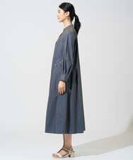 PREGE05620 CHRISTIAN AUJARD(クリスチャン・オジャール) バンドカラーシャツワンピース ブルー