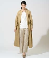 PREGE05620 CHRISTIAN AUJARD(クリスチャン・オジャール) バンドカラーシャツワンピース ベージュ