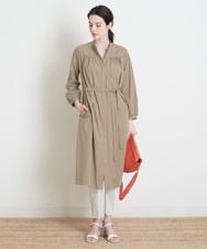 PREGS10400 CHRISTIAN AUJARD(クリスチャン・オジャール) ベルト付シャツワンピース カーキ