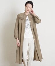 PREGS10400 CHRISTIAN AUJARD(クリスチャン・オジャール) ベルト付シャツワンピース カーキ