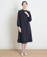 PREGS10400 CHRISTIAN AUJARD(クリスチャン・オジャール) ベルト付シャツワンピース ネイビー