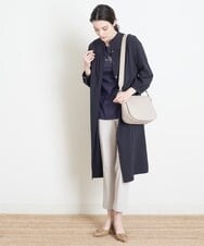PREGS10400 CHRISTIAN AUJARD(クリスチャン・オジャール) ベルト付シャツワンピース ネイビー
