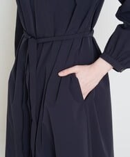 PREGS10400 CHRISTIAN AUJARD(クリスチャン・オジャール) ベルト付シャツワンピース ネイビー