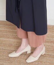 PREGS10400 CHRISTIAN AUJARD(クリスチャン・オジャール) ベルト付シャツワンピース ネイビー