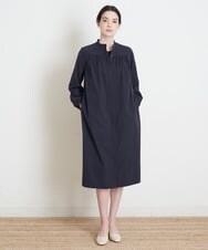 PREGS10400 CHRISTIAN AUJARD(クリスチャン・オジャール) ベルト付シャツワンピース ネイビー