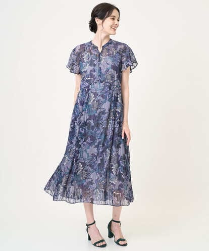 PREJB17620  モダン更紗プリントワンピース