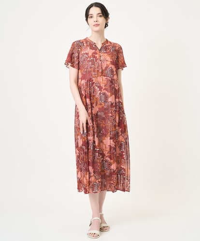 PREJB17620 CHRISTIAN AUJARD モダン更紗プリントワンピース