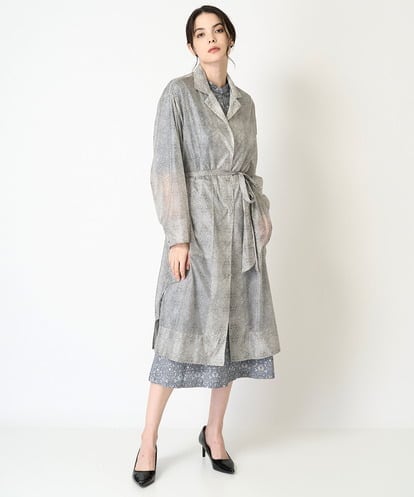 PREJV23600  [撥水機能･軽量･収納ポーチ付]ベルト付シャツワンピース