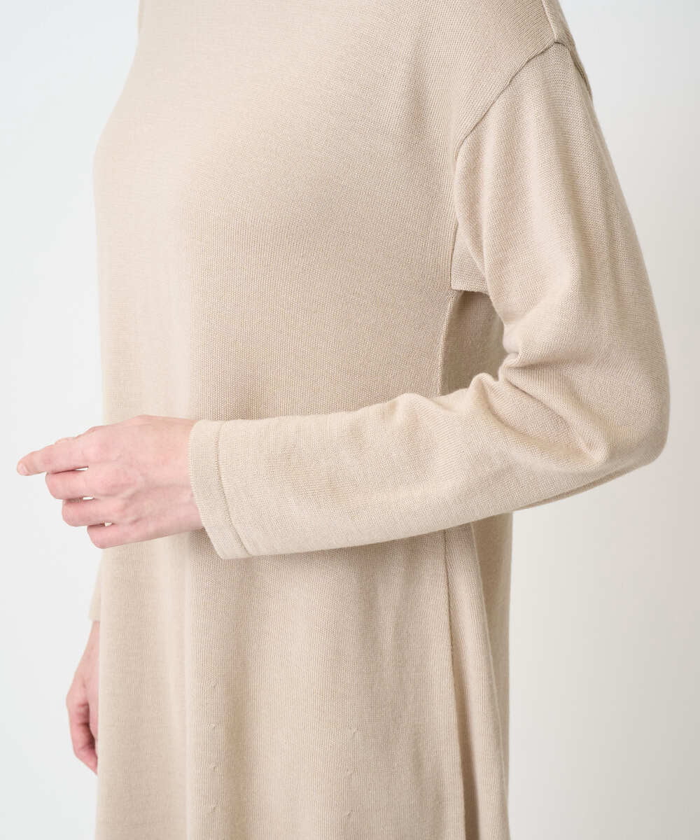 PRFAB51490 CHRISTIAN AUJARD(クリスチャン・オジャール) タートルネックニットワンピース ベージュ