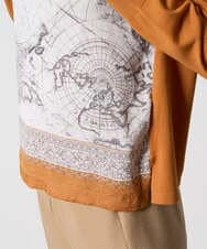 PRFAD32360 CHRISTIAN AUJARD(クリスチャン・オジャール) [アンサンブル対応]アートプリントドッキングニット ベージュ×オレンジ