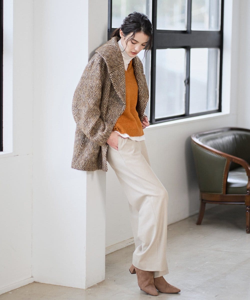 PRFAD33330 CHRISTIAN AUJARD(クリスチャン・オジャール) ホールガーメントニットベスト オレンジ