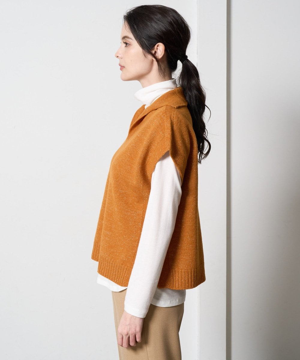 PRFAD33330 CHRISTIAN AUJARD(クリスチャン・オジャール) ホールガーメントニットベスト オレンジ