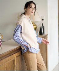 PRFAD33330 CHRISTIAN AUJARD(クリスチャン・オジャール) ホールガーメントニットベスト アイボリー