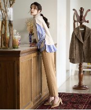 PRFAD33330 CHRISTIAN AUJARD(クリスチャン・オジャール) ホールガーメントニットベスト アイボリー