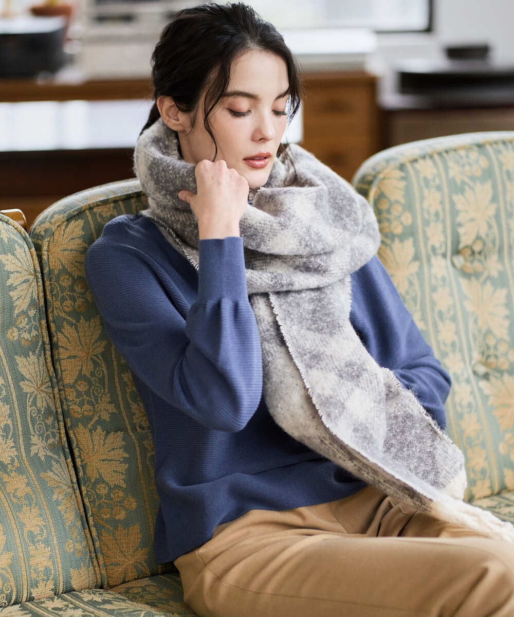 PRFAD36290 CHRISTIAN AUJARD(クリスチャン・オジャール) ホールガーメントニットプルオーバー ブルー