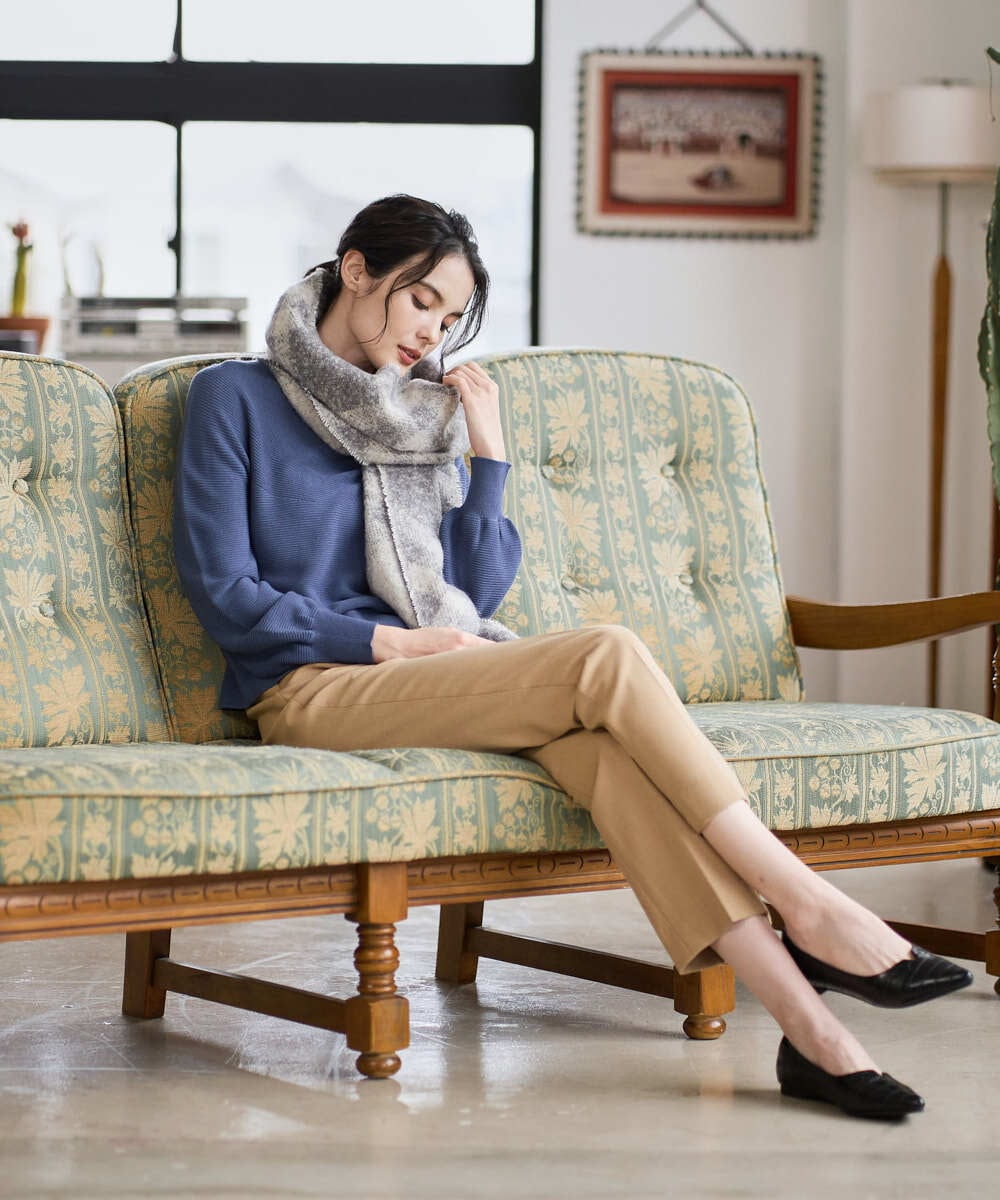 PRFAD36290 CHRISTIAN AUJARD(クリスチャン・オジャール) ホールガーメントニットプルオーバー ブルー