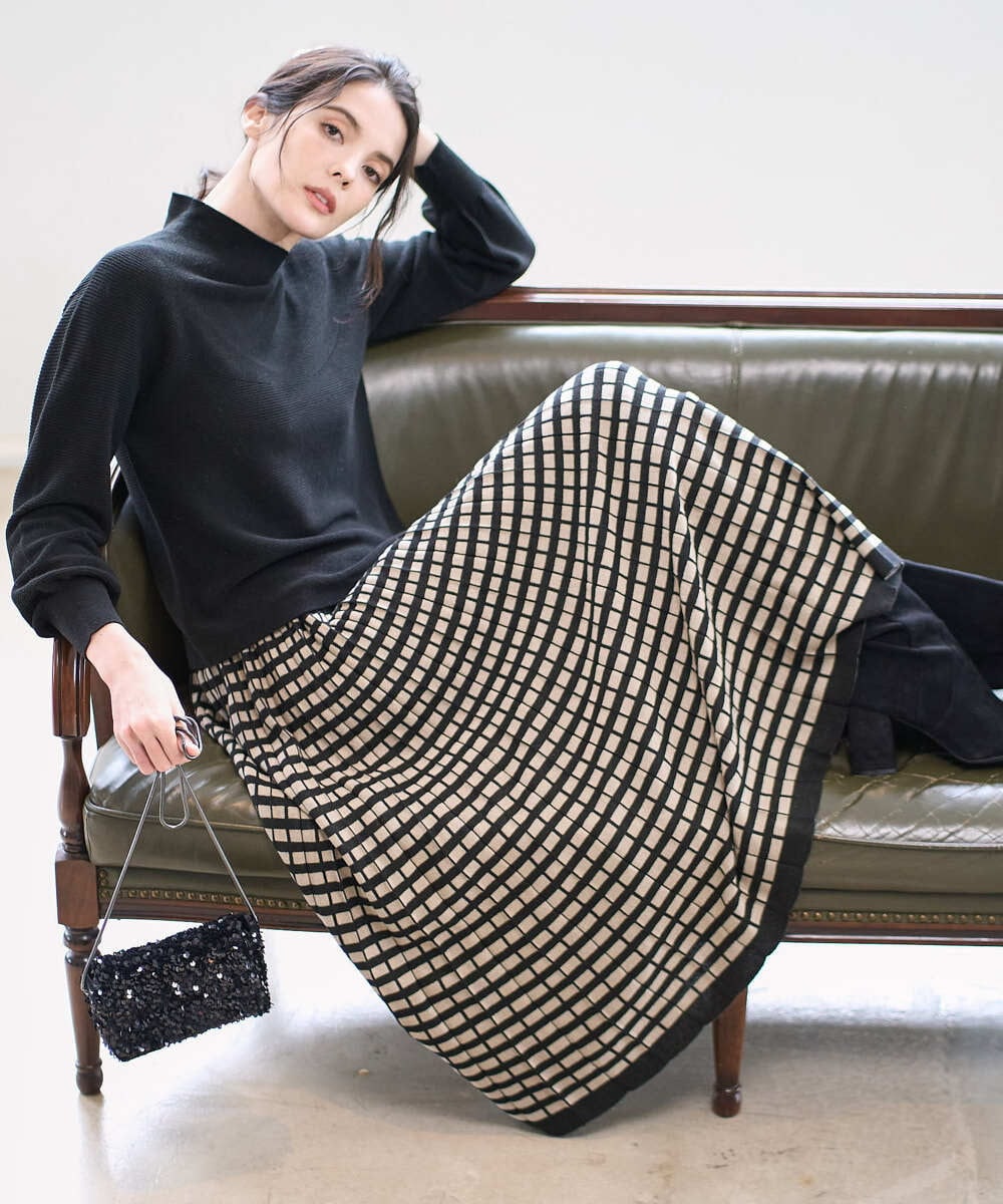 PRFAD36290 CHRISTIAN AUJARD(クリスチャン・オジャール) ホールガーメントニットプルオーバー ブラック