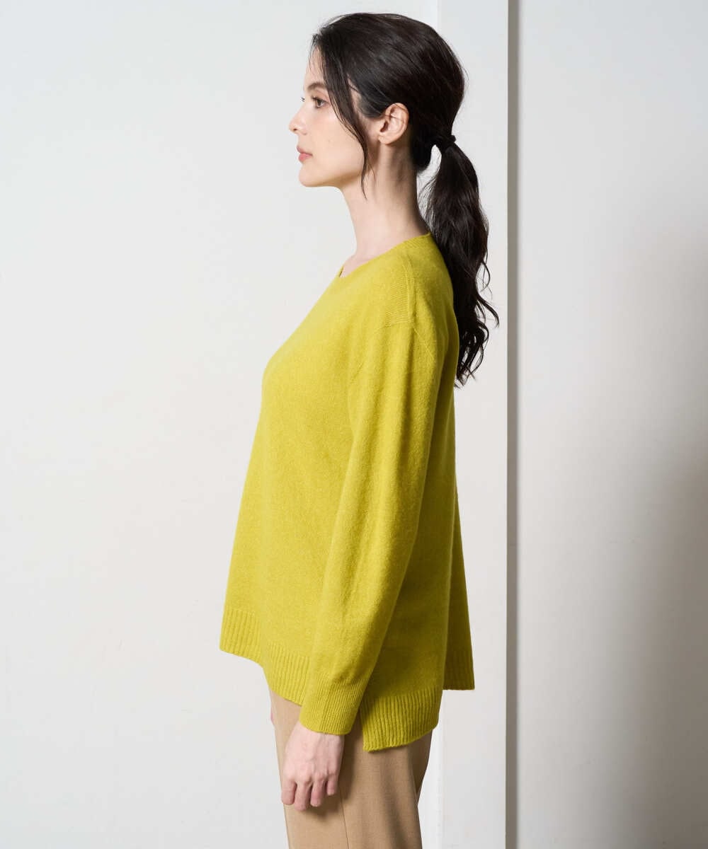 PRFAD37400 CHRISTIAN AUJARD(クリスチャン・オジャール) [アンサンブル対応]カシミヤシルクニット ライム