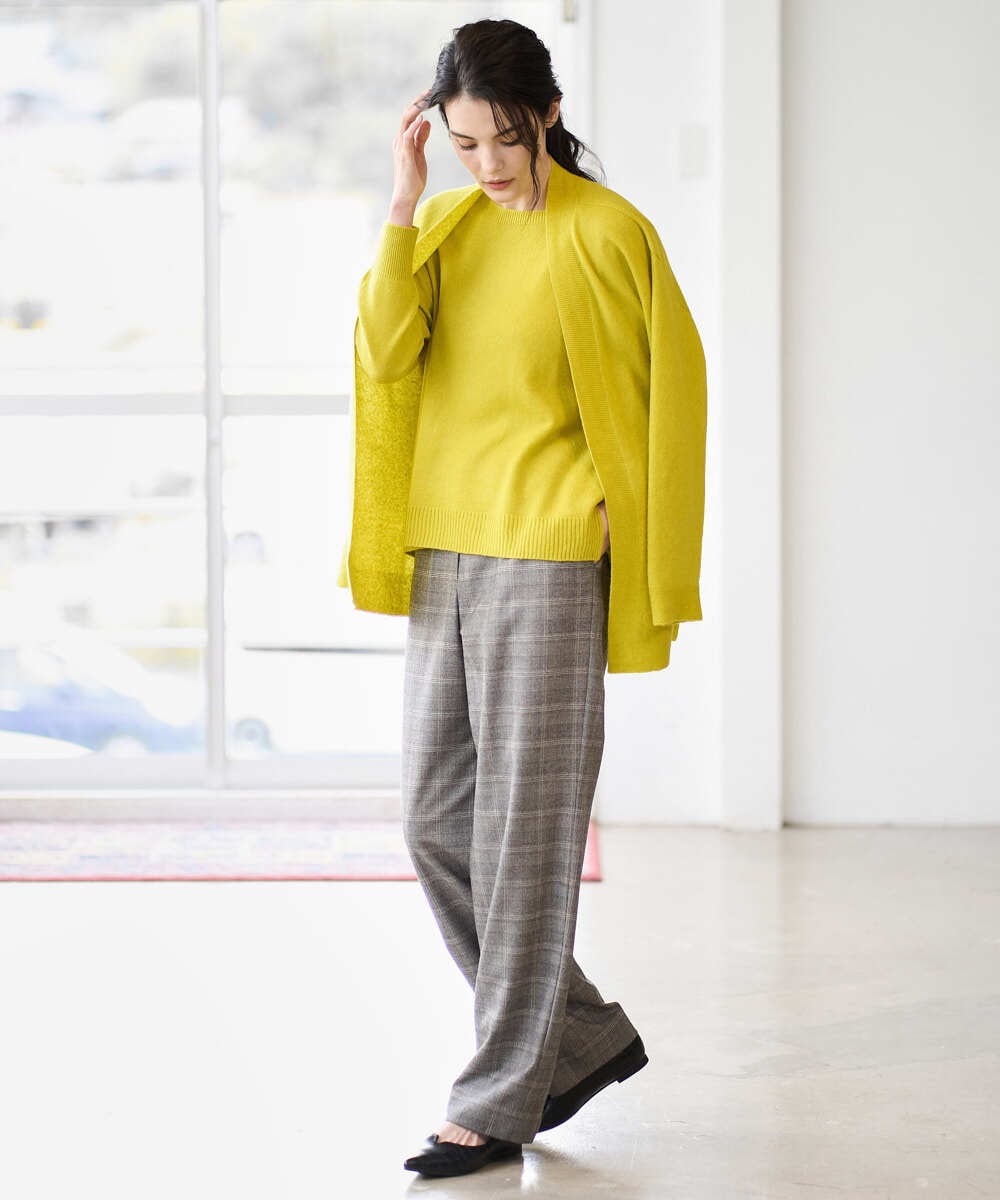 PRFAD37400 CHRISTIAN AUJARD(クリスチャン・オジャール) [アンサンブル対応]カシミヤシルクニット ライム