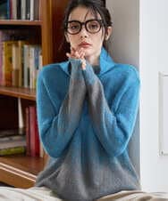 PRFAD41360 CHRISTIAN AUJARD(クリスチャン・オジャール) グラデーションニットプルオーバー ブルー