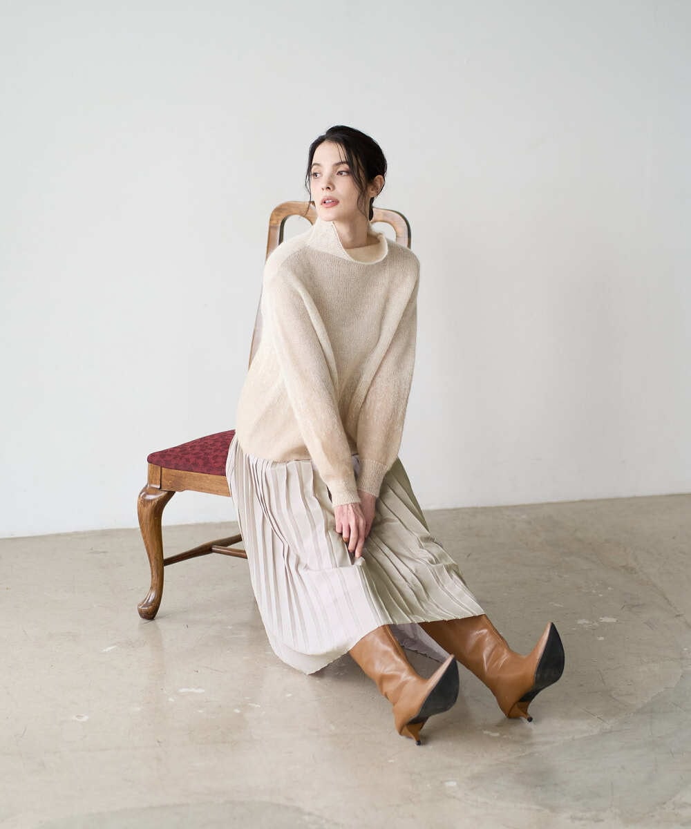 PRFAD41360 CHRISTIAN AUJARD(クリスチャン・オジャール) グラデーションニットプルオーバー アイボリー