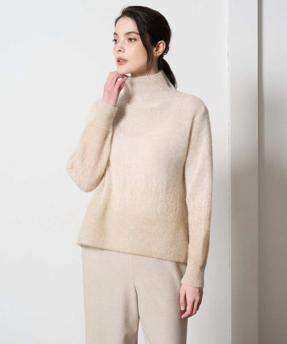 PRFAD41360 CHRISTIAN AUJARD(クリスチャン・オジャール) グラデーションニットプルオーバー アイボリー