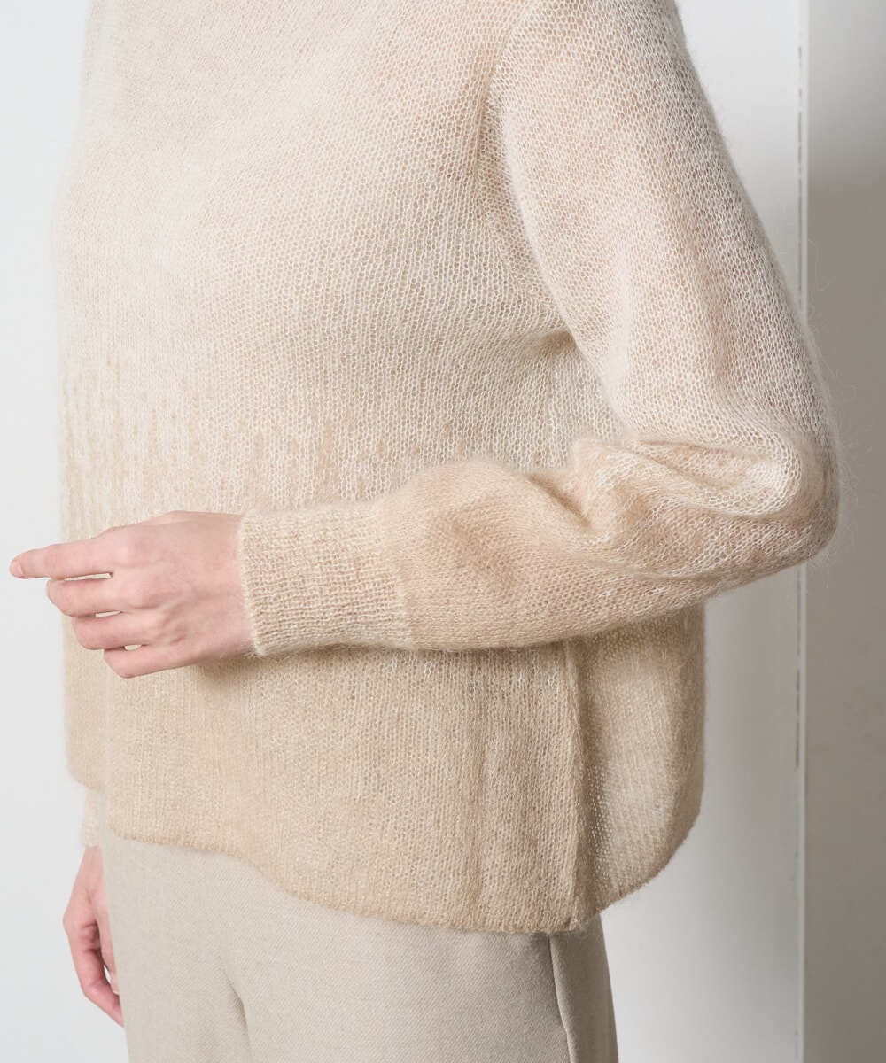 PRFAD41360 CHRISTIAN AUJARD(クリスチャン・オジャール) グラデーションニットプルオーバー アイボリー