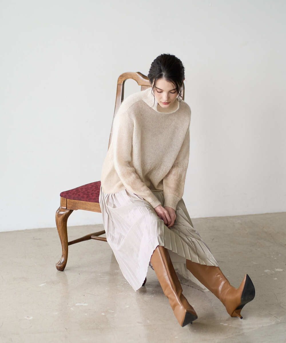 PRFAD41360 CHRISTIAN AUJARD(クリスチャン・オジャール) グラデーションニットプルオーバー アイボリー