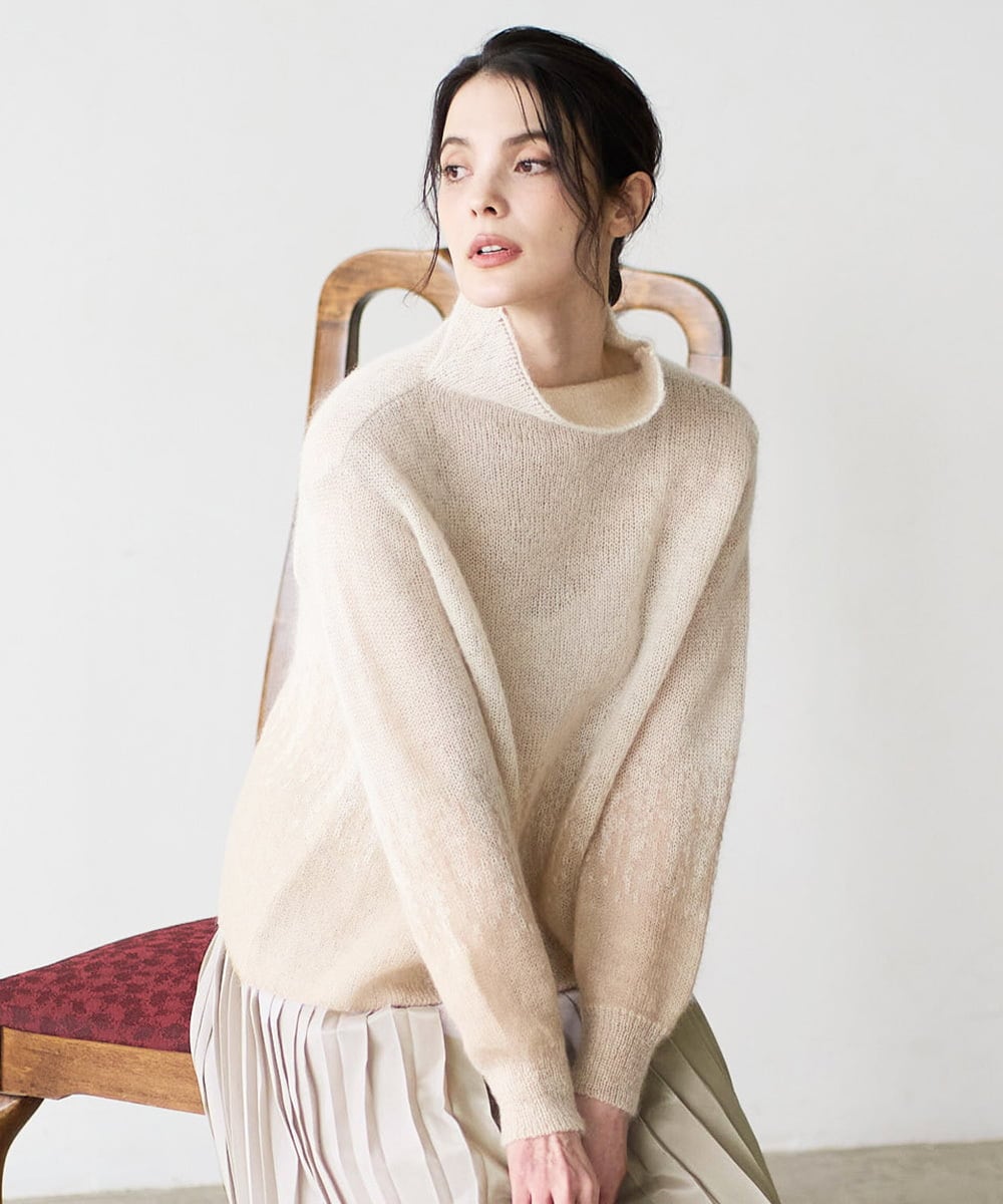 PRFAD41360 CHRISTIAN AUJARD(クリスチャン・オジャール) グラデーションニットプルオーバー アイボリー