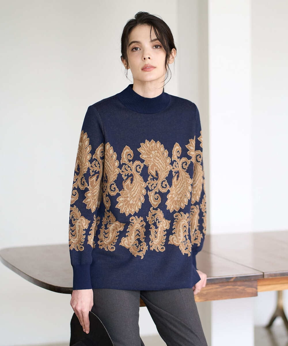 PRFAD45430 CHRISTIAN AUJARD ペイズリージャガードニット