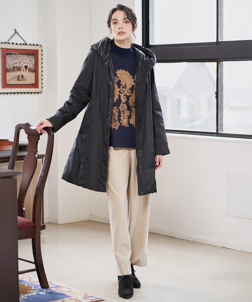 PRFAD45430 CHRISTIAN AUJARD(クリスチャン・オジャール) ペイズリージャガードニット ネイビー×ブラウン