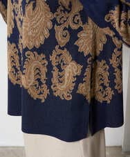 PRFAD45430 CHRISTIAN AUJARD(クリスチャン・オジャール) ペイズリージャガードニット ネイビー×ブラウン