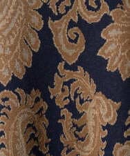 PRFAD45430 CHRISTIAN AUJARD(クリスチャン・オジャール) ペイズリージャガードニット ネイビー×ブラウン