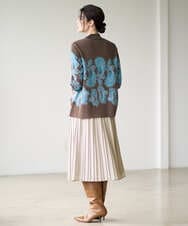 PRFAD45430 CHRISTIAN AUJARD(クリスチャン・オジャール) ペイズリージャガードニット ブラウン×ブルー