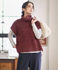 PRFAD46360 CHRISTIAN AUJARD(クリスチャン・オジャール) オフタートルニットベスト ボルドー