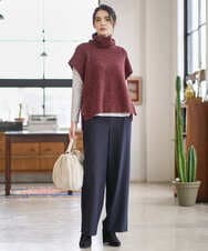 PRFAD46360 CHRISTIAN AUJARD(クリスチャン・オジャール) オフタートルニットベスト ボルドー