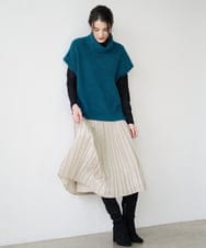 PRFAD46360 CHRISTIAN AUJARD(クリスチャン・オジャール) オフタートルニットベスト ブルーグリーン