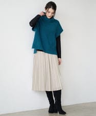 PRFAD46360 CHRISTIAN AUJARD(クリスチャン・オジャール) オフタートルニットベスト ブルーグリーン