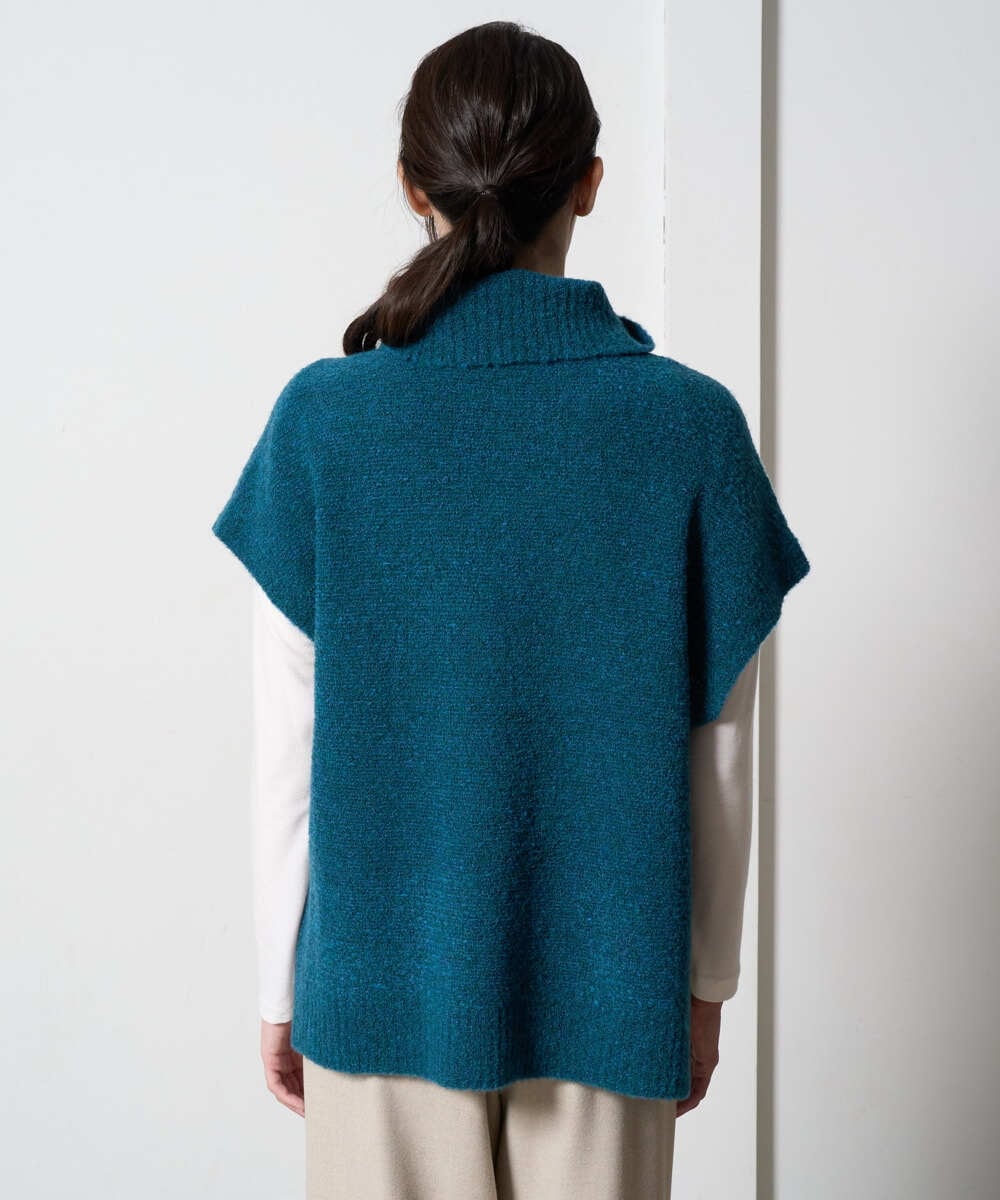 PRFAD46360 CHRISTIAN AUJARD(クリスチャン・オジャール) オフタートルニットベスト ブルーグリーン