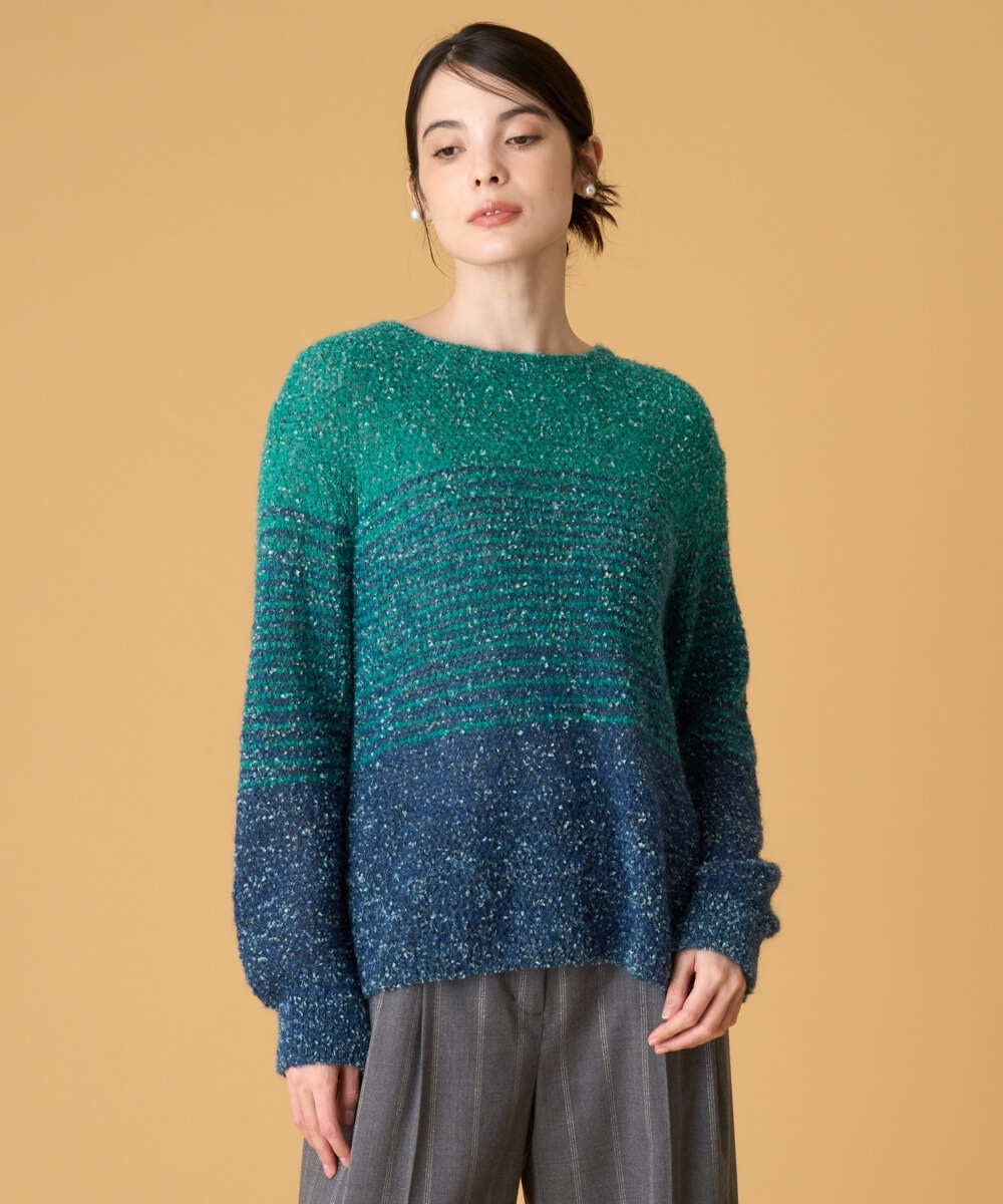PRFAG46360 CHRISTIAN AUJARD(クリスチャン・オジャール) ファンシーヤーンニットプルオーバー ベージュ