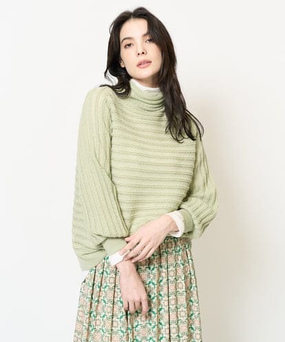 PRFCA11390 CHRISTIAN AUJARD 編み柄デザインプルオーバーニット