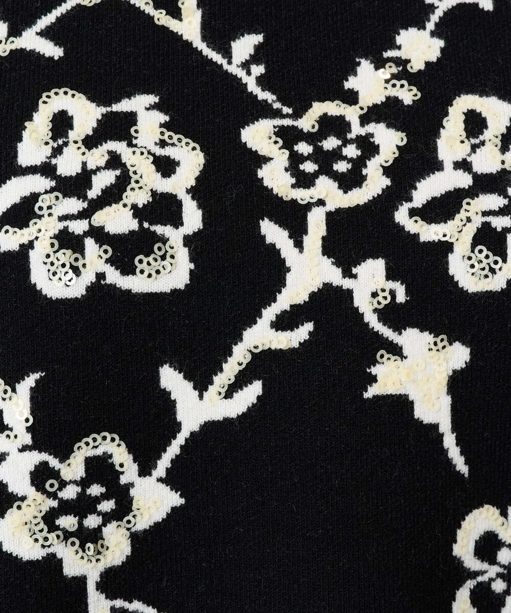 PRFCD02470 CHRISTIAN AUJARD(クリスチャン・オジャール) ジャガードニットプルオーバー ブラック