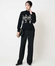 PRFCD02470 CHRISTIAN AUJARD(クリスチャン・オジャール) ジャガードニットプルオーバー ブラック