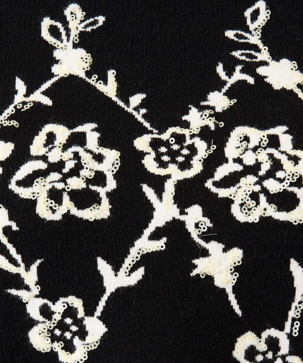 PRFCD02470 CHRISTIAN AUJARD(クリスチャン・オジャール) ジャガードニットプルオーバー ブラック