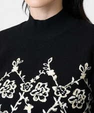 PRFCD02470 CHRISTIAN AUJARD(クリスチャン・オジャール) ジャガードニットプルオーバー ブラック