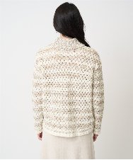 PRFCD05430 CHRISTIAN AUJARD(クリスチャン・オジャール) バスケットジャガードプルオーバーニット ベージュ×アイボリー