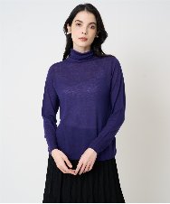 PRFCD07190 CHRISTIAN AUJARD(クリスチャン・オジャール) [肌触り良い･軽い]ベーシックプルオーバーニット パープル