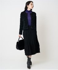 PRFCD07190 CHRISTIAN AUJARD(クリスチャン・オジャール) [肌触り良い･軽い]ベーシックプルオーバーニット パープル