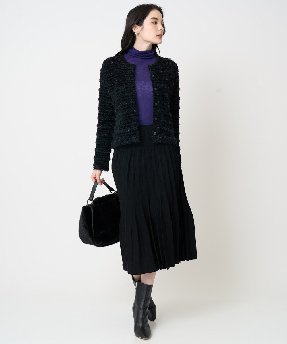 PRFCD07190 CHRISTIAN AUJARD(クリスチャン・オジャール) [肌触り良い･軽い]ベーシックプルオーバーニット パープル