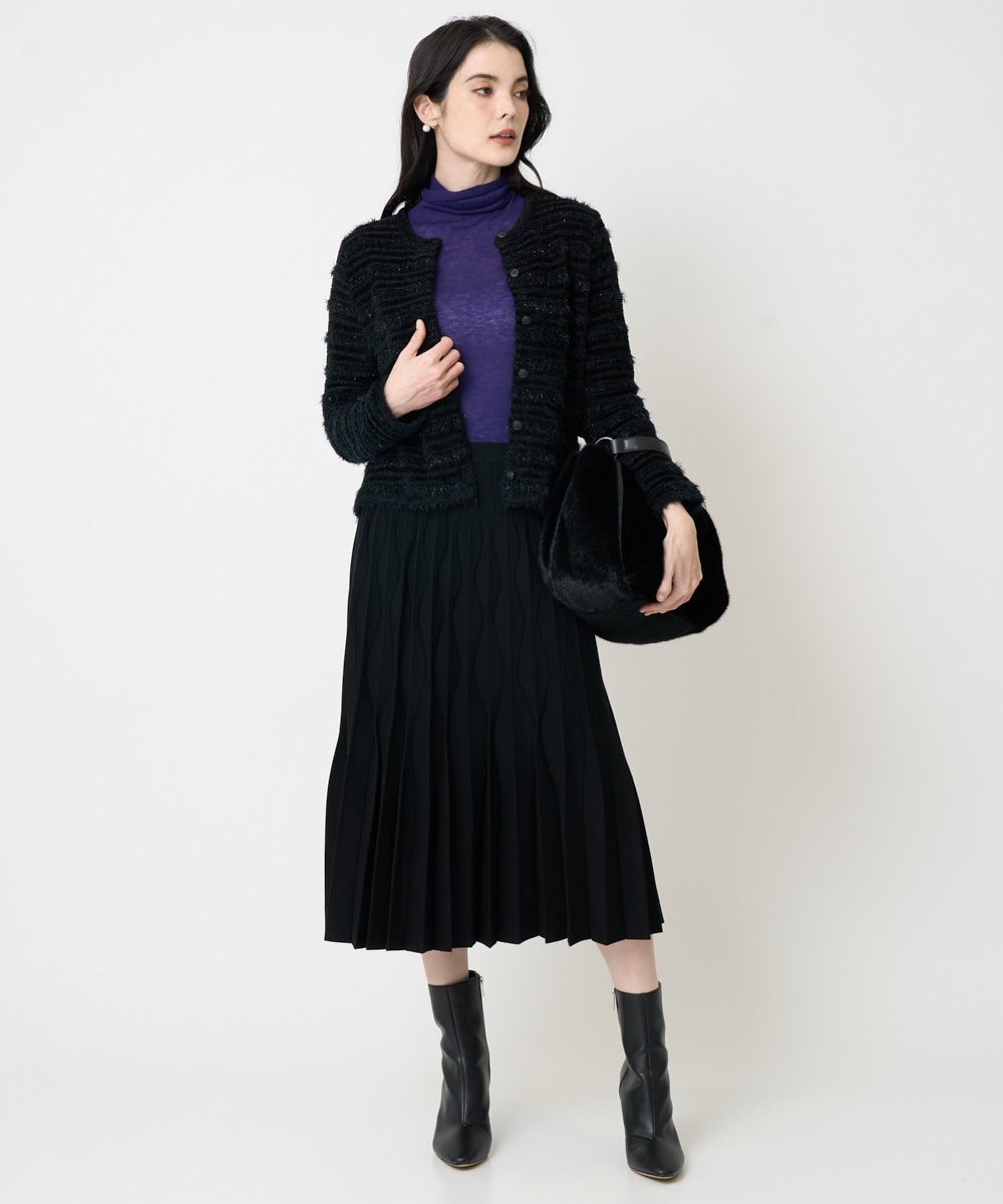 PRFCD07190 CHRISTIAN AUJARD(クリスチャン・オジャール) [肌触り良い･軽い]ベーシックプルオーバーニット パープル